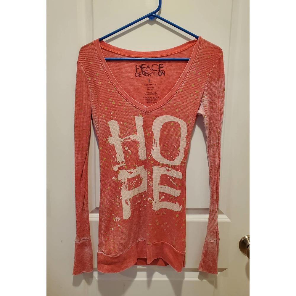 Peace Generation L/S Distressed Hope Tee